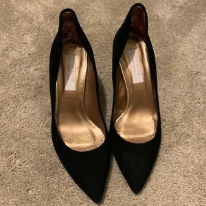 Black and rose gold accent Ted Baker heels.